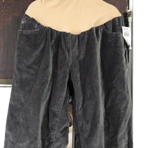 Maternity Gray Corduroy Pants